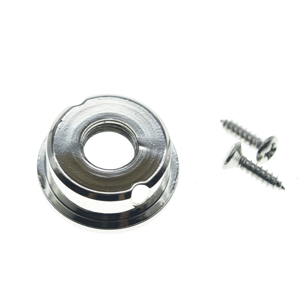 Dopro Metric Electric Guitar Jackplate Brass Electrosocket Jack Plate and Screws Fits Import Style Tele/Telecaster Nickel